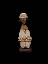 African Tribal Art Wooden Carved statue tribal wood Beaded doll from South-4897 picture