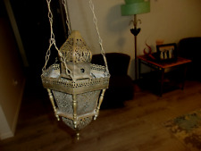 Antique Turkish Moroccan Moorish Islamic Hanging Pendant Brass Lantern Lamp? picture