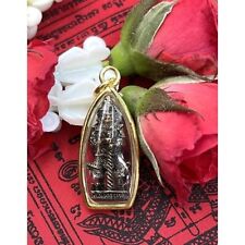 Thai Amulet Vessavana with Gold Clip Great God of Treasures Against Evil picture