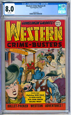 Western Crime Busters 2 CGC Graded 8.0 VF Trojan Magazines 1950 picture