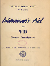 65 pg. Navy Venereal Disease VD Interviewer Aid Contact Investigation on Data CD picture