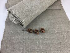 Handwoven Fabric Homespun Linen Textile Upholstery Antique Rustic Roll 3 yards picture