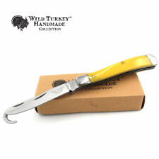 Wild Turkey Handmade Gentleman's Gut/Hook Hoof Folding Pocket Collectors Knife  picture