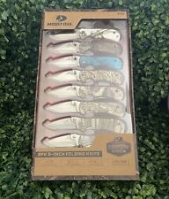 Mossy Oak Country DNA 8pk 6-inch Folding Knife Gift Set - Camouflage - New picture