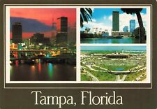 Postcard FL Tampa Skyline at Dusk International Airport Airplanes Sunshine State picture