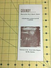 Vintage Brochure Granby Heart of the West's Ranch Country Colorado's Dude Ranch picture