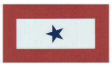 Magnetic Bumper Sticker - Blue Star Service Flag - 1 Star - Military Service picture