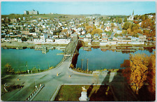 Quebec Canada Saint Georges Bridge Aerial View Vintage Postcard picture