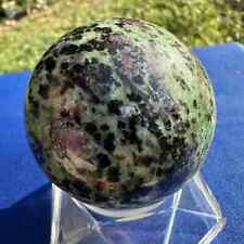 335g Natural Ruby Zoisite Quartz Sphere Crystal polished Ball Energy Healing picture