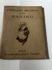 Antique Cookbook Excellent Recipes For Baking Fleischmann's Yeast 1910 picture