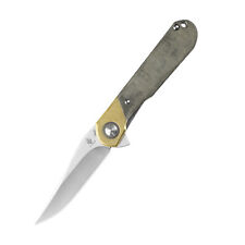 Kizer Comet EDC Knife 154CM Blade Brass and Micarta Handle Pocket Knives V3614C1 picture