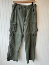 Boy Scout BSA UNIFORM PANTS Boys Size 18 Green Convertible Cargo Pockets 30x28 picture