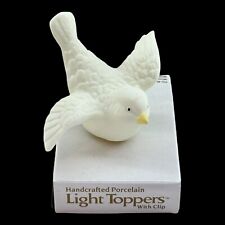Silvestri Light Topper Flying Bird Bisque Ornament Cover Christmas Woodland VTG picture