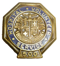 Vintage Lapel / Hat Pins Hospital Volunteer Service 500 Hours Award picture