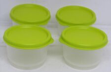 Tupperware 4914B-2 Clear 4 oz. Container with Yellow Lid. Set of 4. picture