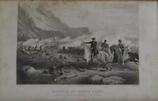 Mexican American War Battle of Buena Vista Original Engraving 1858 History picture