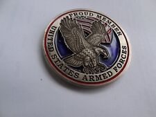 PROUD MEMBER UNITED STATES  ARMED FORCES  United We Stand.  Challenge Coin picture