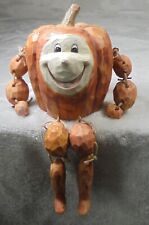 Anthropomorphic Apple Shelf Sitter Smiley Face Dangling Limbs Resin Figurine picture