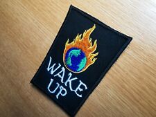 Wake Up Climate Change Political Punk Embroidered Iron On Patch picture