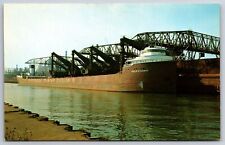 Gary Indiana~US Steel Works Corporation Carrier Ship Philip Clarke~Vtg Postcard picture