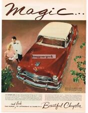 1954 Chrysler NEW YORKER De Luxe Sedan Cordovan Brown Tahitian Tan Vintage Ad  picture