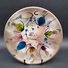 Beautiful MCM Mid Century California Cloisonne Enamel Copper Plate Hand Painted picture