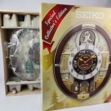 SEIKO Collector Ed. Melodies Motion wall clock Swarovski 18 Melodies Christmas picture