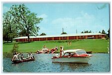 c1960 Black Lake Lodge Cypress-Studded Black Chestnut Louisiana Vintage Postcard picture