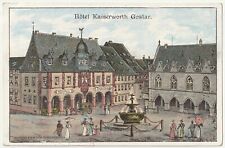 c1890s RARE Chart of Harz Mountain Towns by Sea Level & Hotel Kaiserworth Goslar picture