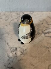 Enameled Jeweled Emperor Penguin Hinged Trinket Box picture