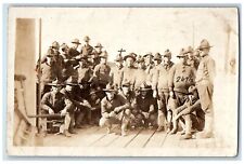 c1910's Spanish American War 247 1/2 Regiment Antique RPPC Photo Postcard picture