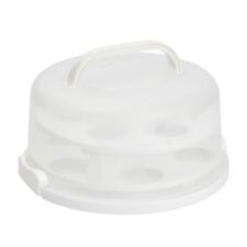 2-In-1 Round Cake Carrier with Lid for 10-Inch Pies, 14 Cupcakes (12 x 5.9 In) picture