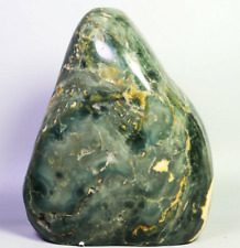 3.59lb Natural Ocean Jasper Crystal Agate Geode Gemstone Flame Reiki Statue picture