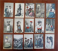 Germany Regional ethnic Costumes Pre-WWI c. 1905-1915 Lot x 15 German Post Cards picture