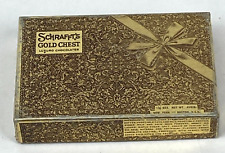 Vintage Schrafft's Gold Crest Luxuro Chocolates Box Small USA Made picture
