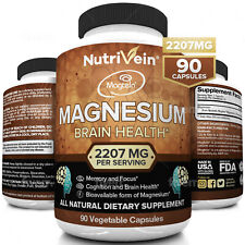 Nutrivein Magnesium L Threonate 2207mg - Boosts Brain Health, Memory and Focus picture