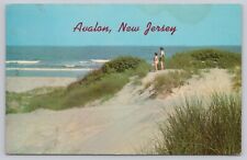 Avalon New Jersey, Sand Dunes Beach & Ocean, Vintage Postcard picture