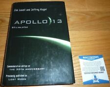 BECKETT CAPTAIN JIM-JAMES LOVELL SIGNED APOLLO 13 HARDCOVER BOOK 38927 LOST MOON picture