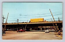 Gary IN- Indiana, View Of State Line, Antique, Vintage c1975 Souvenir Postcard picture