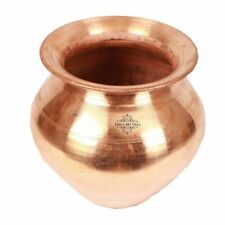 100% Copper Lota Kalash Pot Kitchen Diwali Navratra Hindu Pooja 2.5