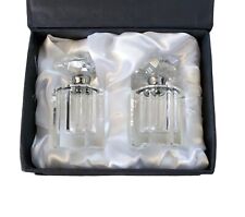 Oleg Cassini Crystal Perfume Bottles Set of 2 New In Box Signed picture