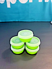 Tupperware Smidgets Green and Sheer Seals Mini 1oz Containers Set of 5 Smidget picture