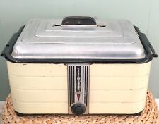 RARE Vintage 1940s General Electric Hotpoint Enamel Roaster Oven Yellow Untested picture