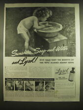 1939 Lysol Advertisement - Sunshine.. Soap-and-water and Lysol picture