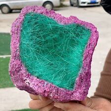 188G  Rare Moroccan green magnesite and red corundum mineral spirit ruby picture