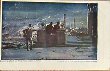 San Francisco People Night Viewing California Earthquake Ruins Postcard 1906 picture
