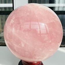 Natural Pink Rose Quartz Sphere Crystal Ball Decor Reiki Healing 7.01LB picture