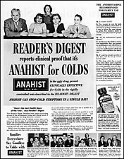 1950 Anahist Cold Tablets Reader's Digest Clinical vintage photo print Ad adL99 picture