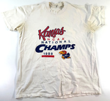 vtg KU University of Kansas Jayhawk T-Shirt 1988 National Champs XL picture