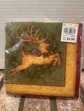 Christmas - Creative Converting Paper Luncheon Napkins, Holly Deer picture